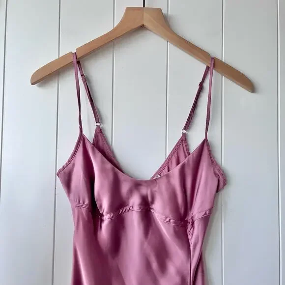 Free People dress midi slip satin slit summer spring femme - Picture 6 of 10